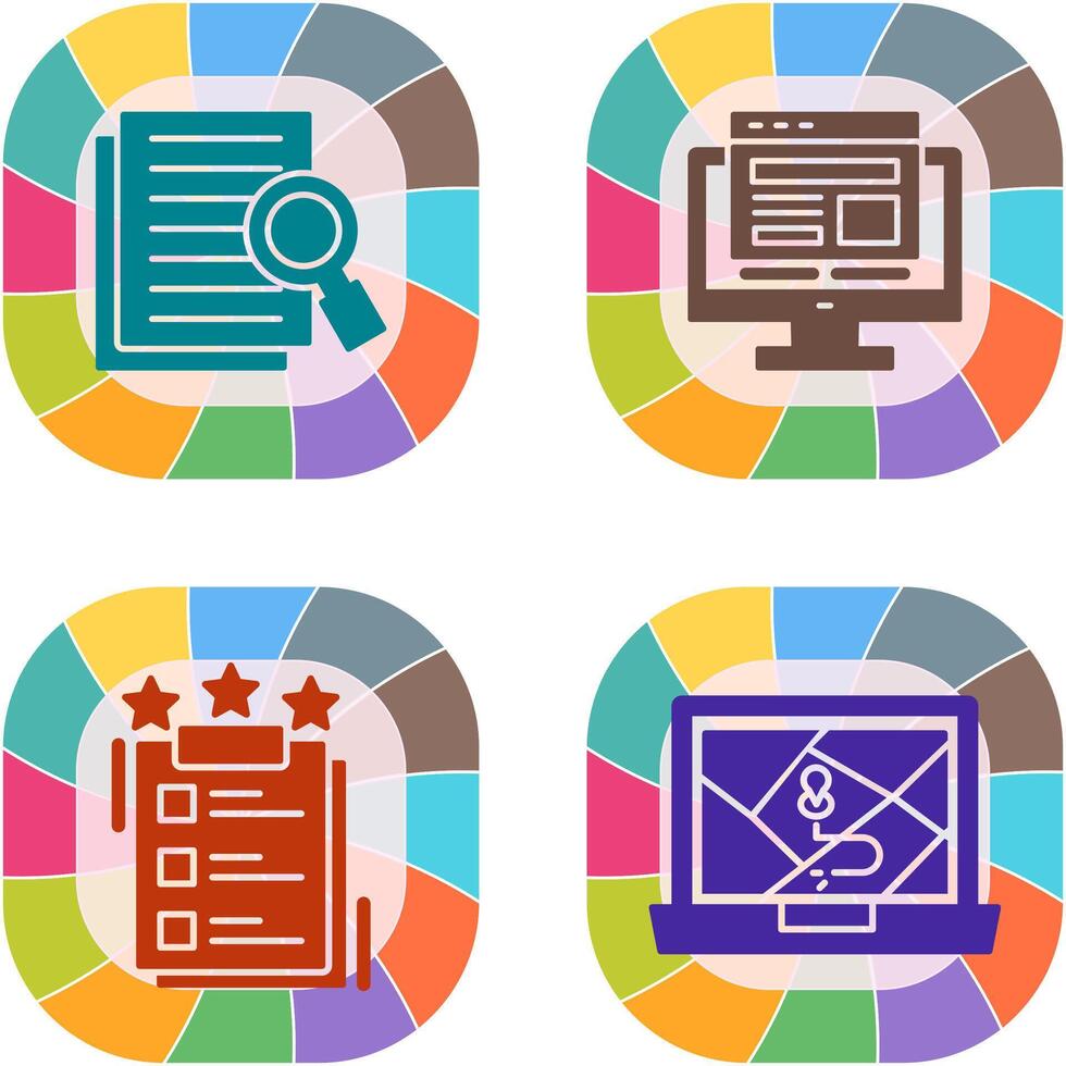 Details Looking and Adaptive Icon vector