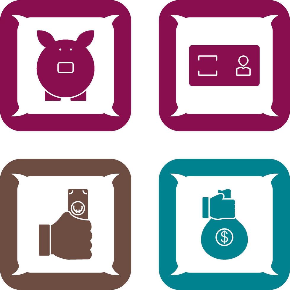 savings and membership card Icon vector