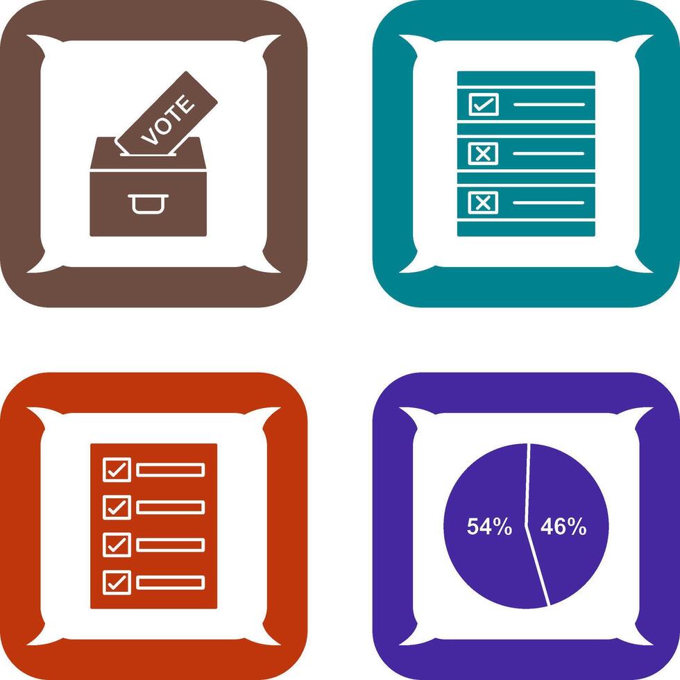 Casting Vote and Ballot Paper Icon vector