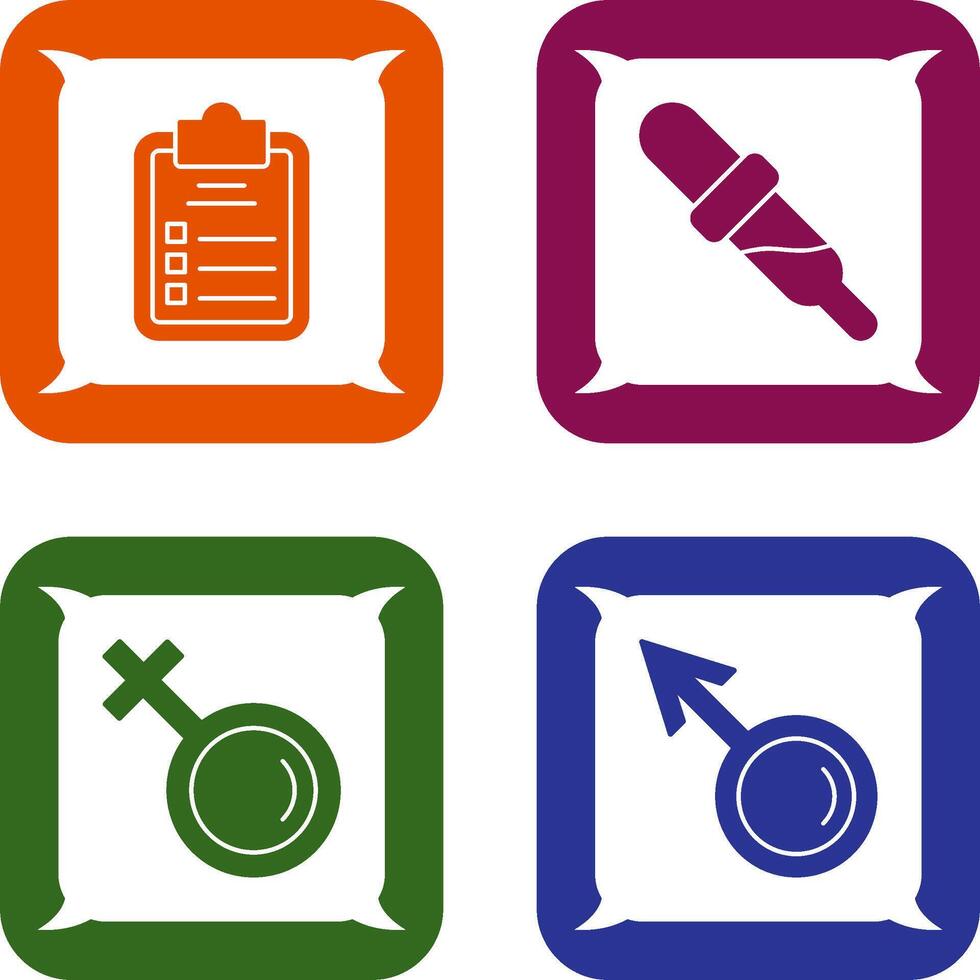 Diagnosis and Dropper Icon vector