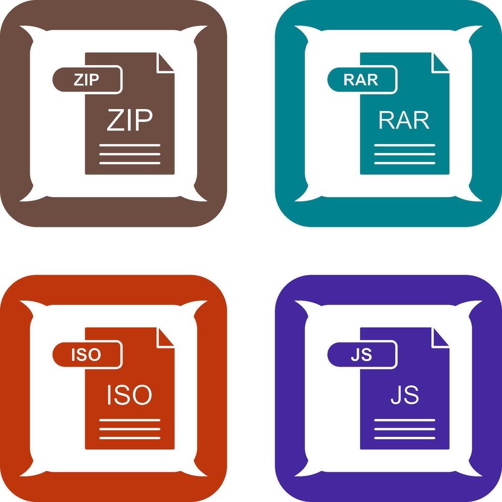 ZIP and RAR Icon vector