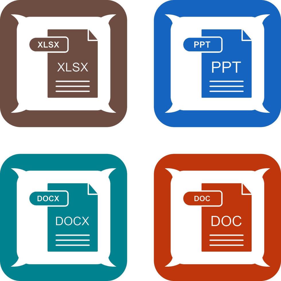XLSX and PPT Icon vector