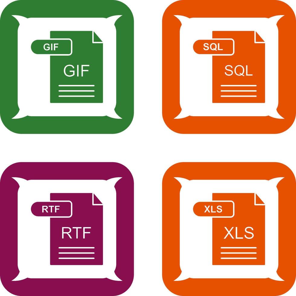 GIF and SQL Icon 44713063 Vector Art at Vecteezy