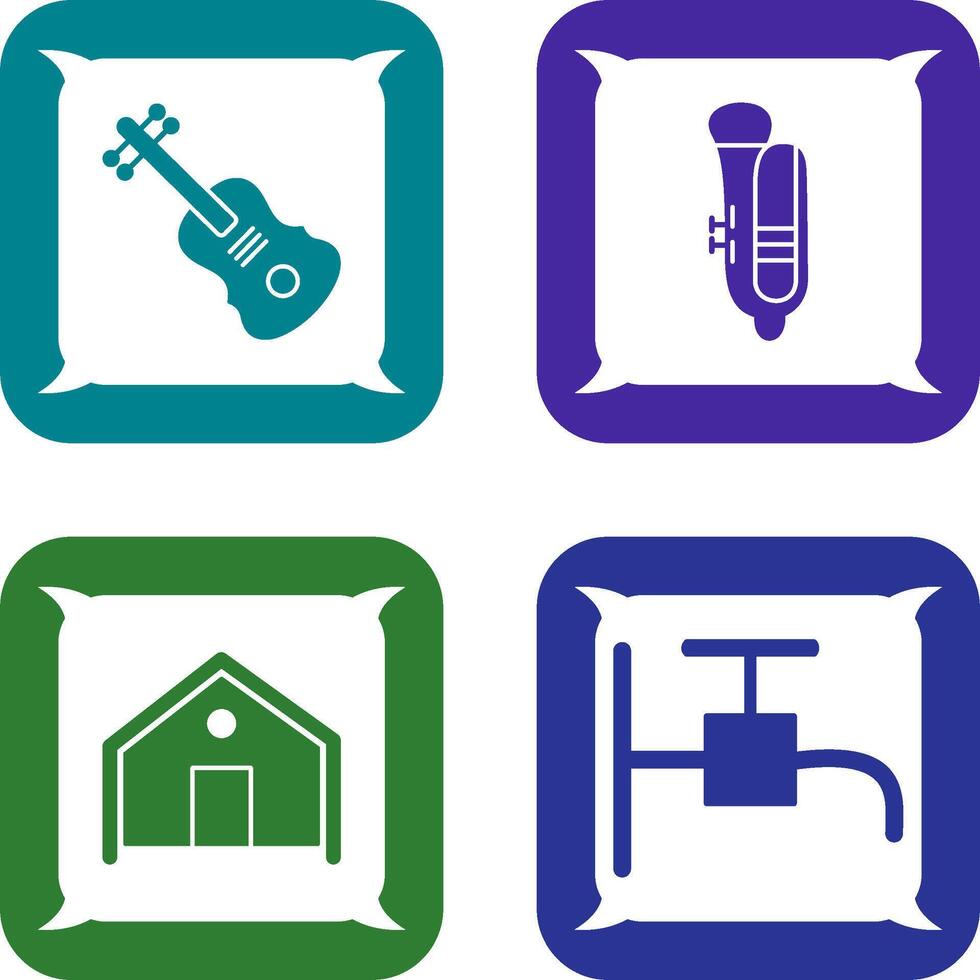 Violin and Tuba Icon vector