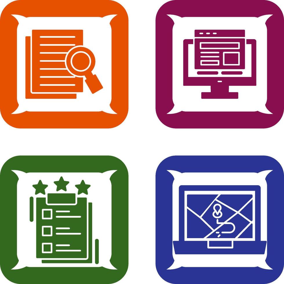 Details Looking and Adaptive Icon vector