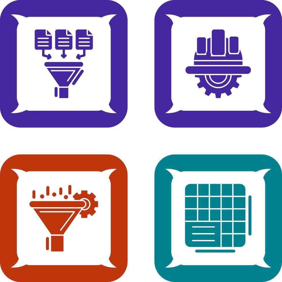Data Collection and Engineering Icon vector