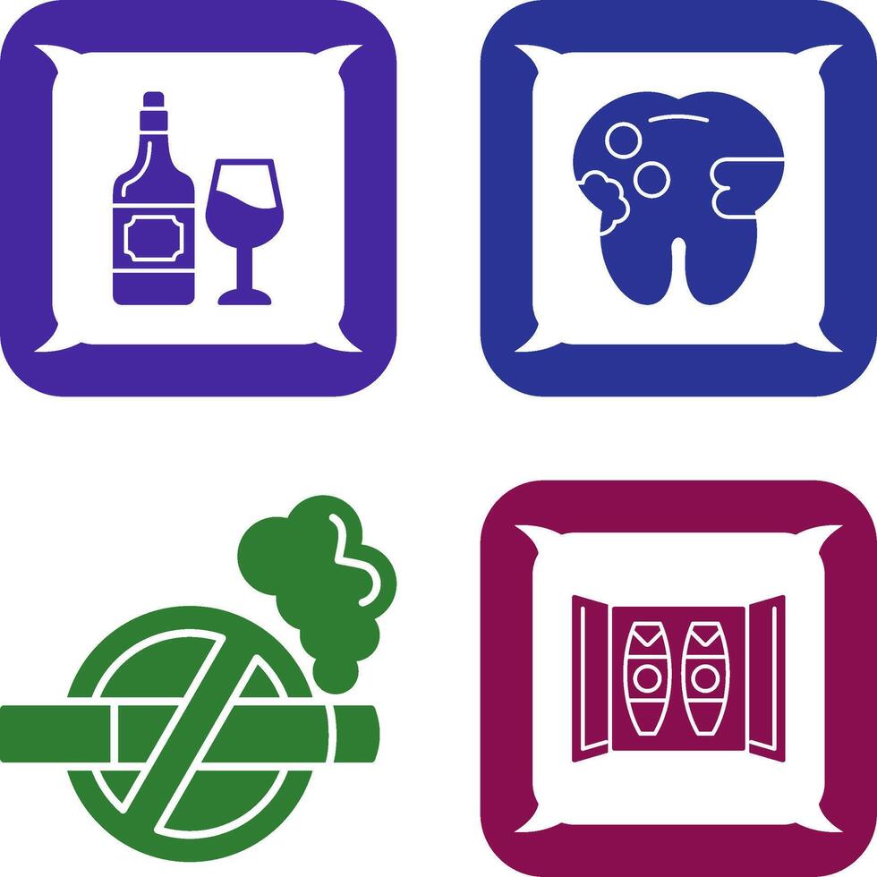 Wine and Caries Icon vector