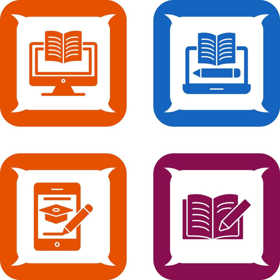 Digital Learning and Written Icon vector