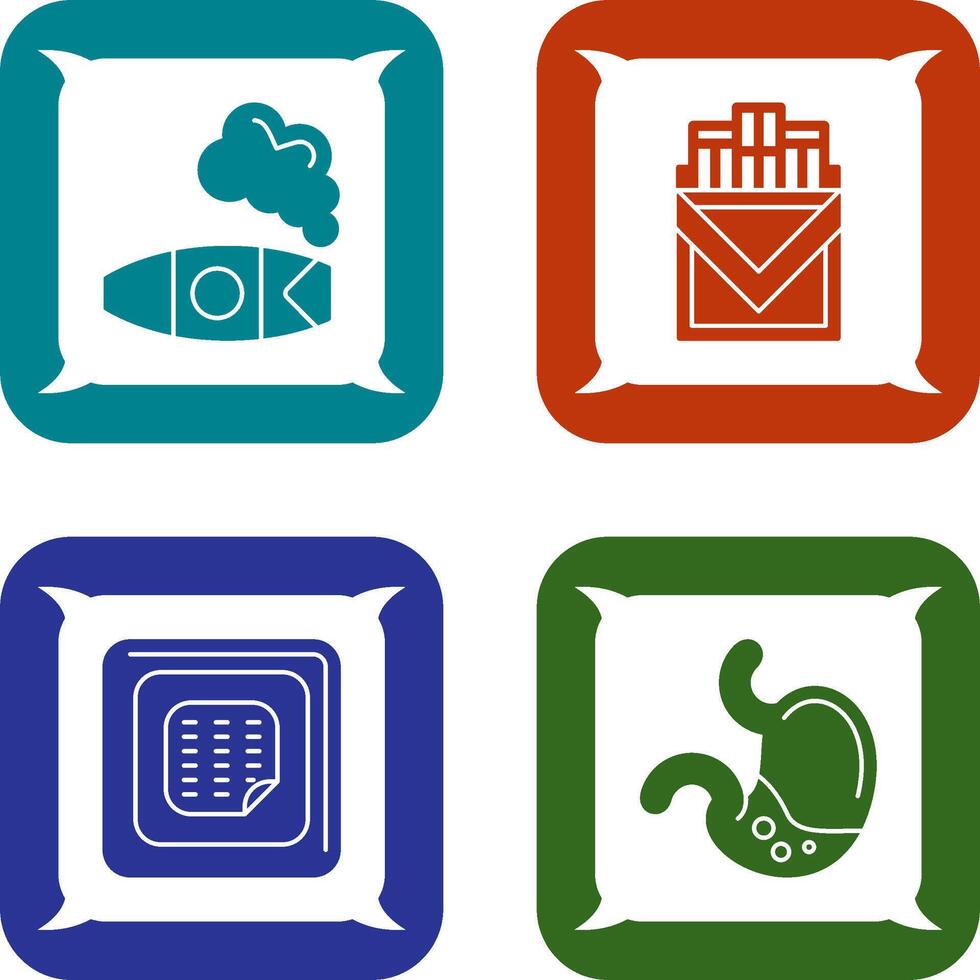 Cigar and Cigarette Pack Icon vector
