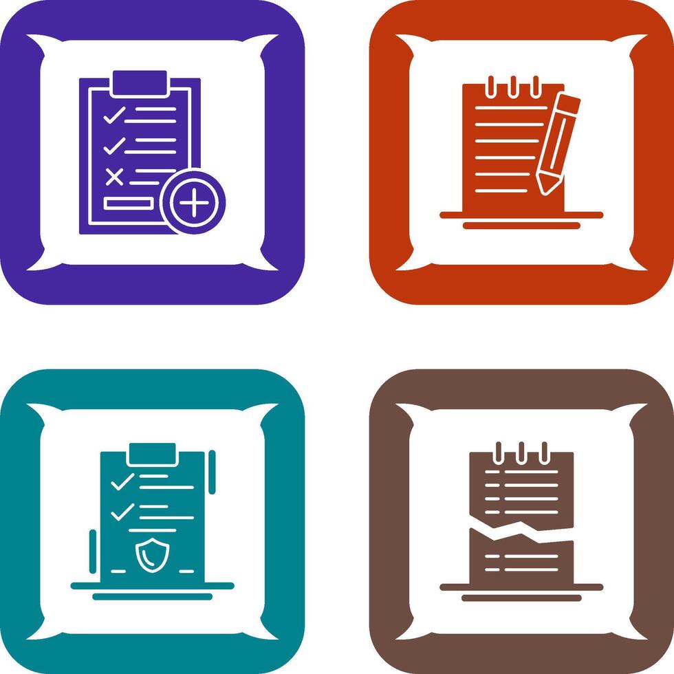 Medical Examination List and Check Up List Icon vector