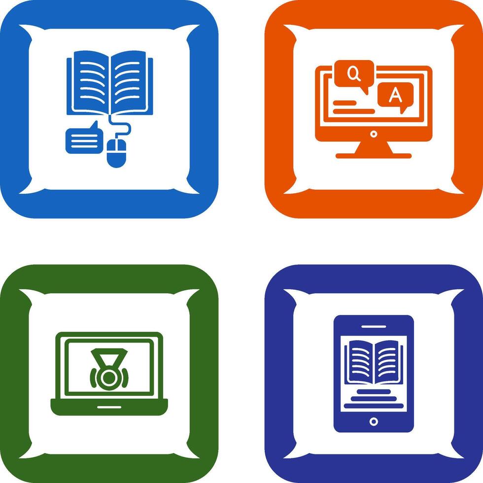 Online Learning and Faq Icon vector