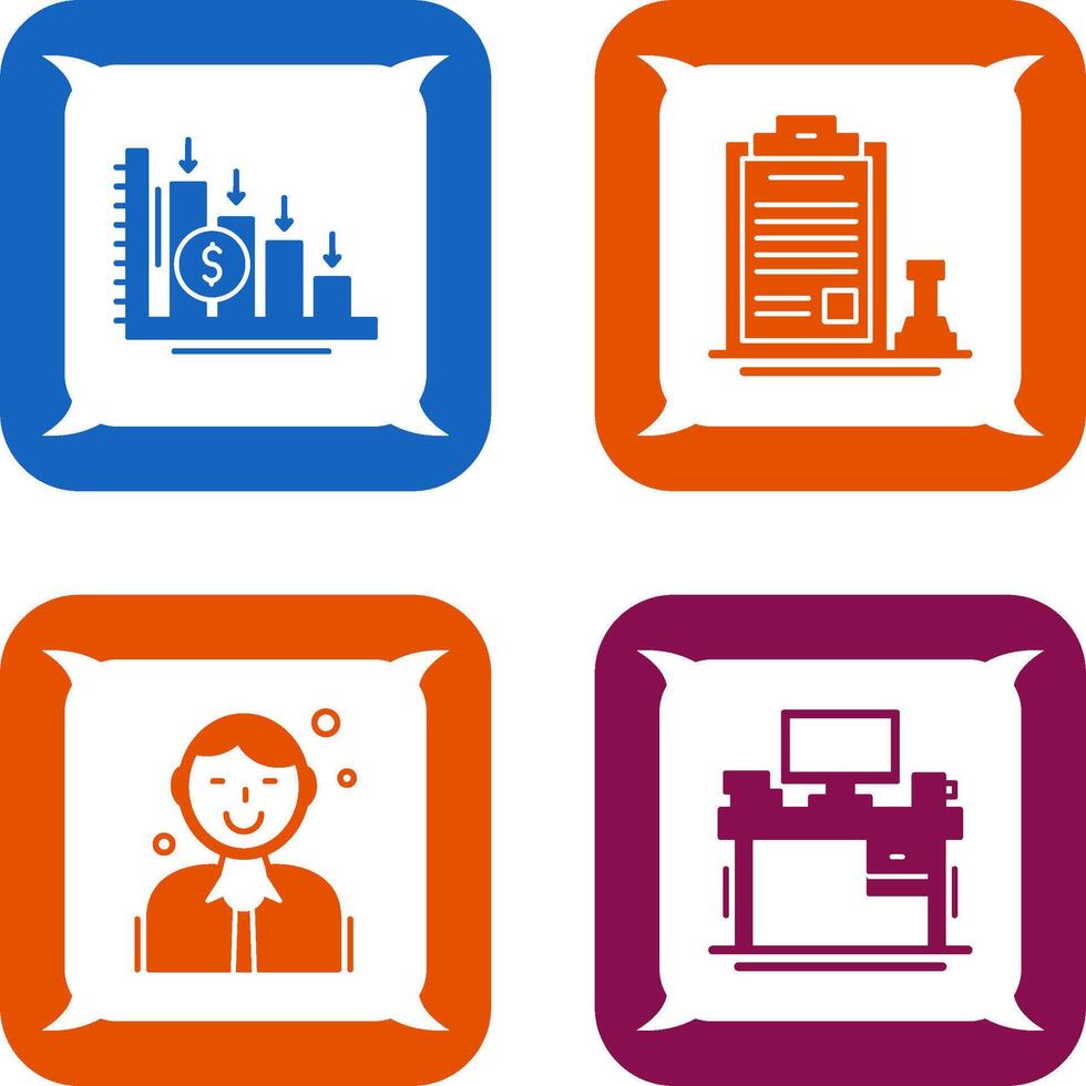 Loss and Stamp Icon vector