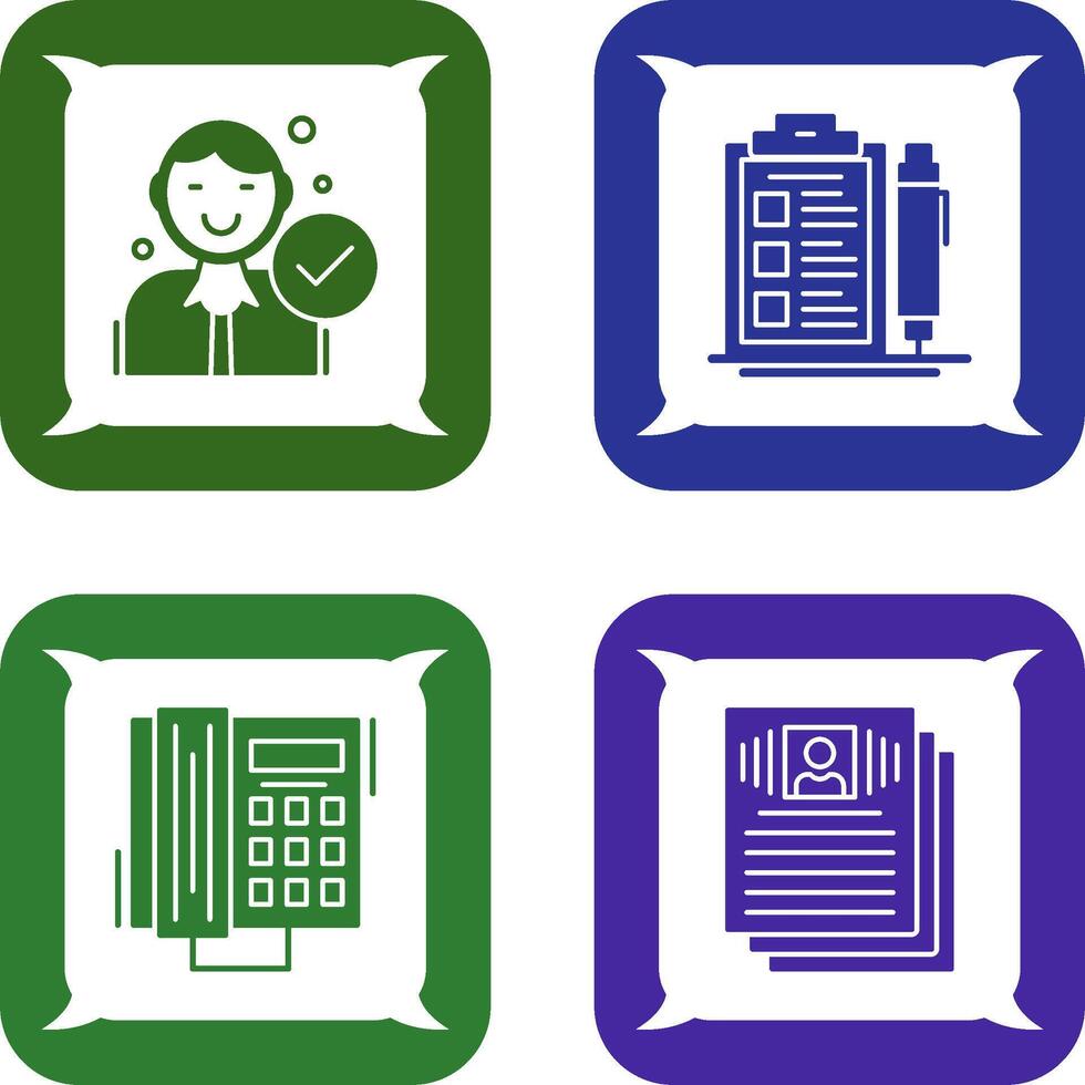 Hire and Check List Icon vector