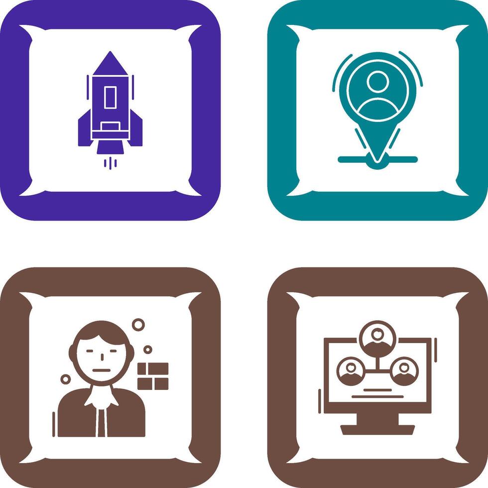 Start Up and Placeholder Icon vector