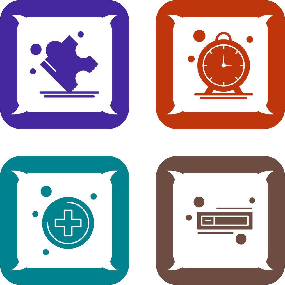 Puzzle and Stop Watch Icon vector