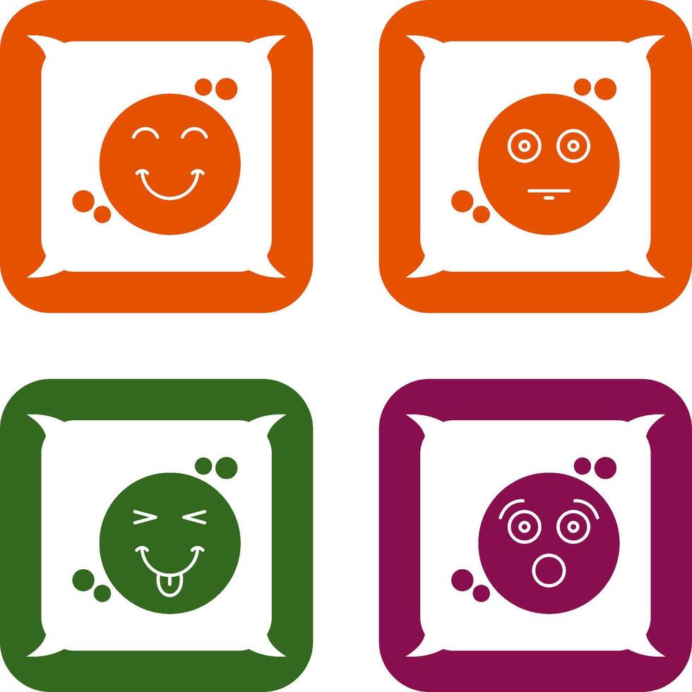 Smile and Neutral Icon vector