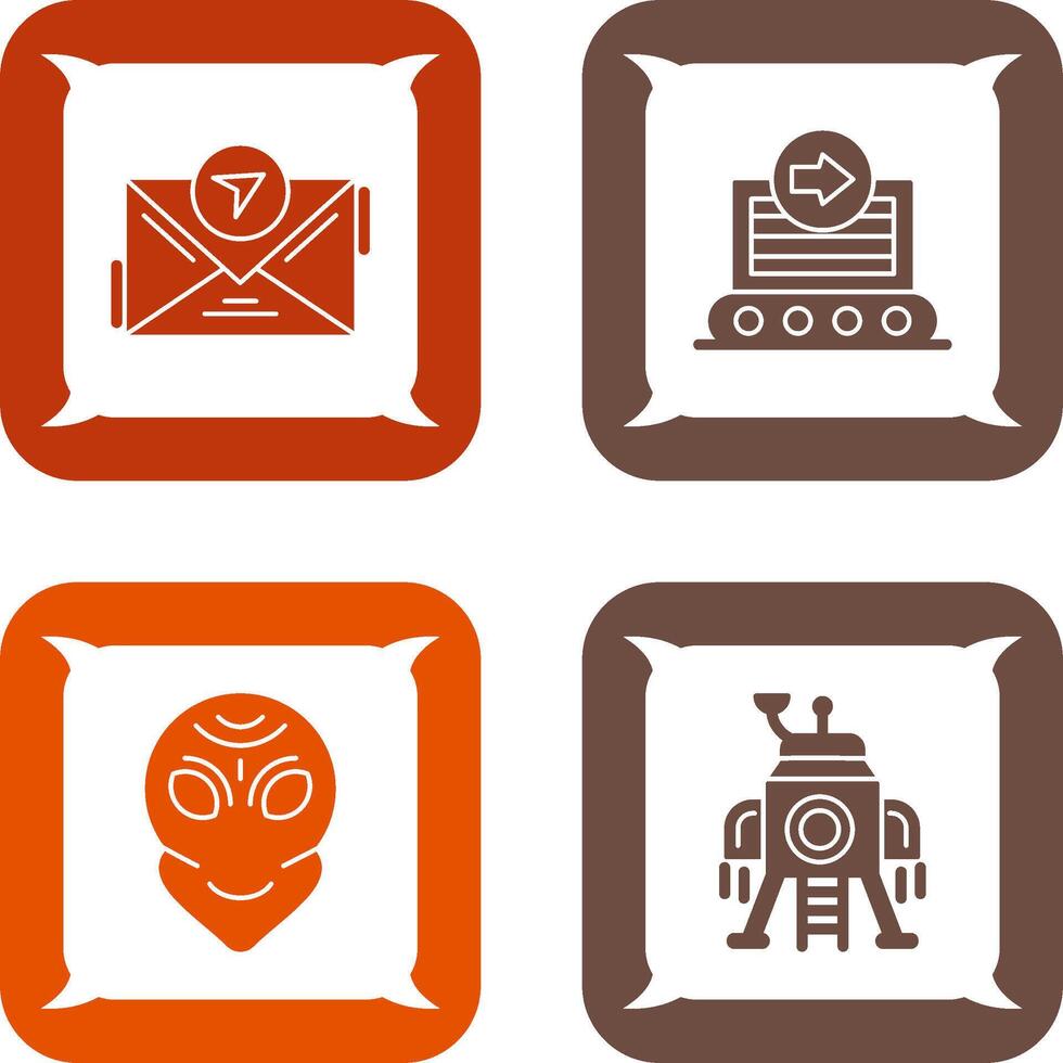 message and container Icon vector