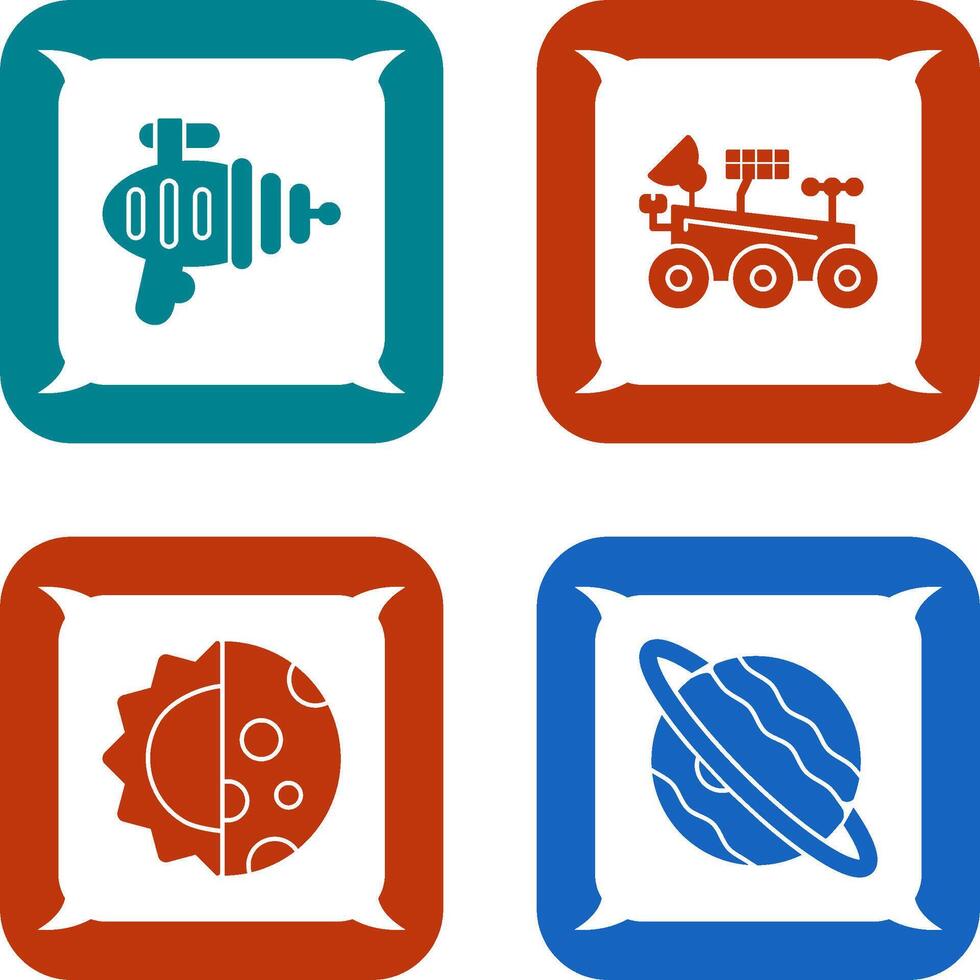 laser gun mars rover Icon vector