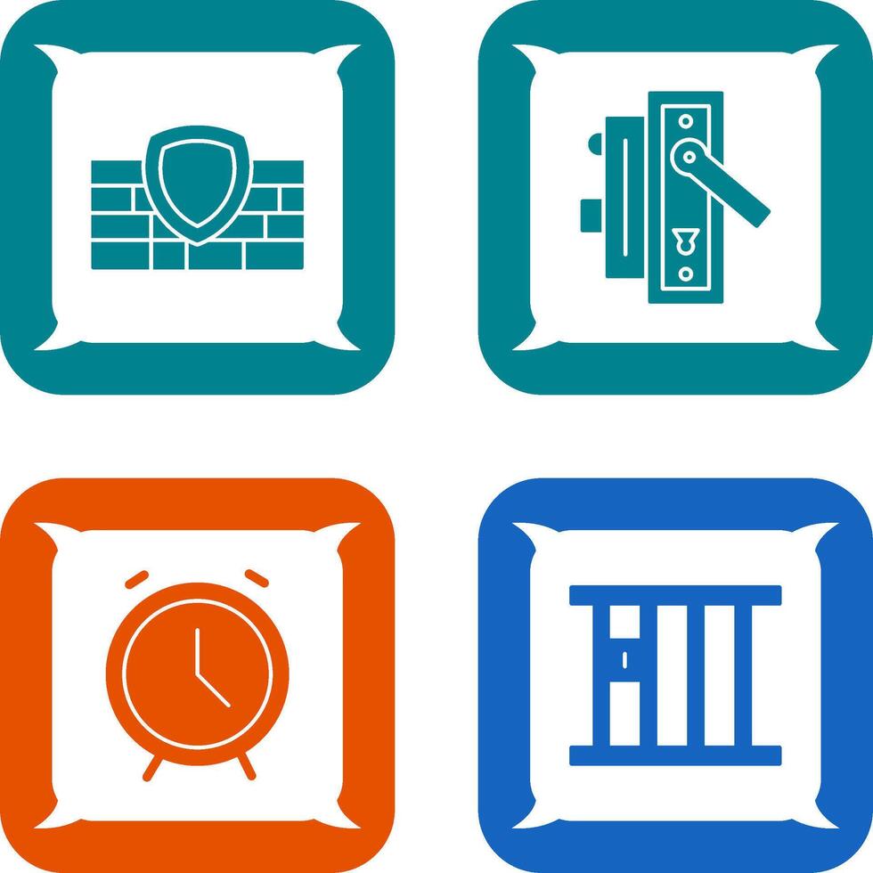 Firewall and Door Handle Icon vector
