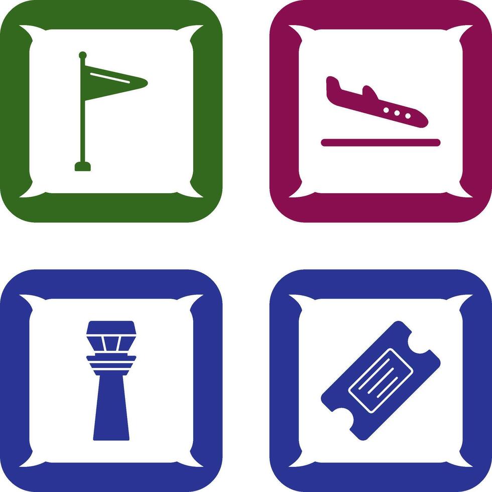Wind Sign and Arrival Icon vector