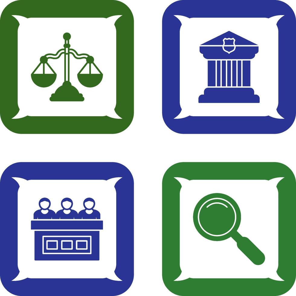 Balance and Courthouse Icon vector