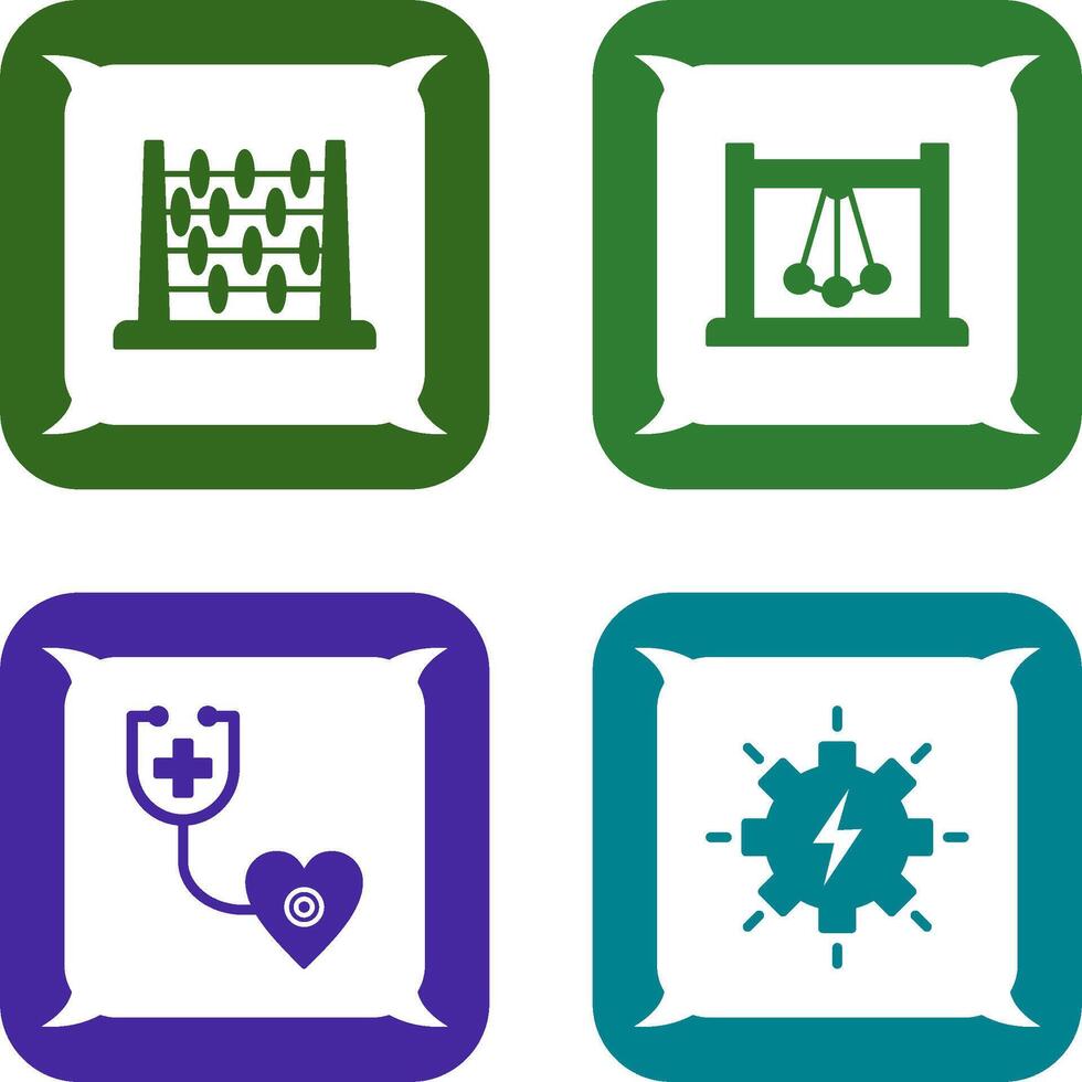 Abacus and Pendulum Icon vector