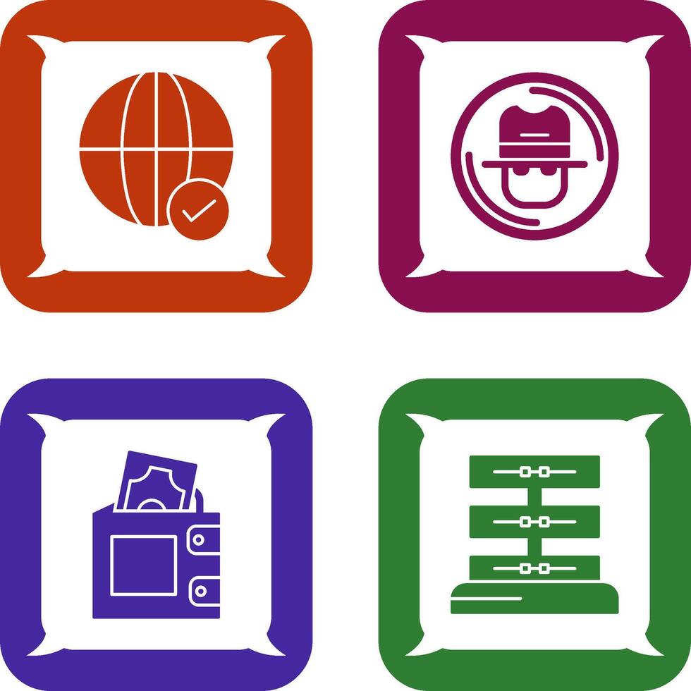 Internet and Spy Icon vector