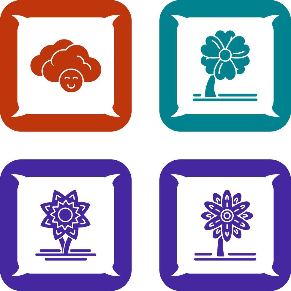 Cloudy and Clover Icon vector