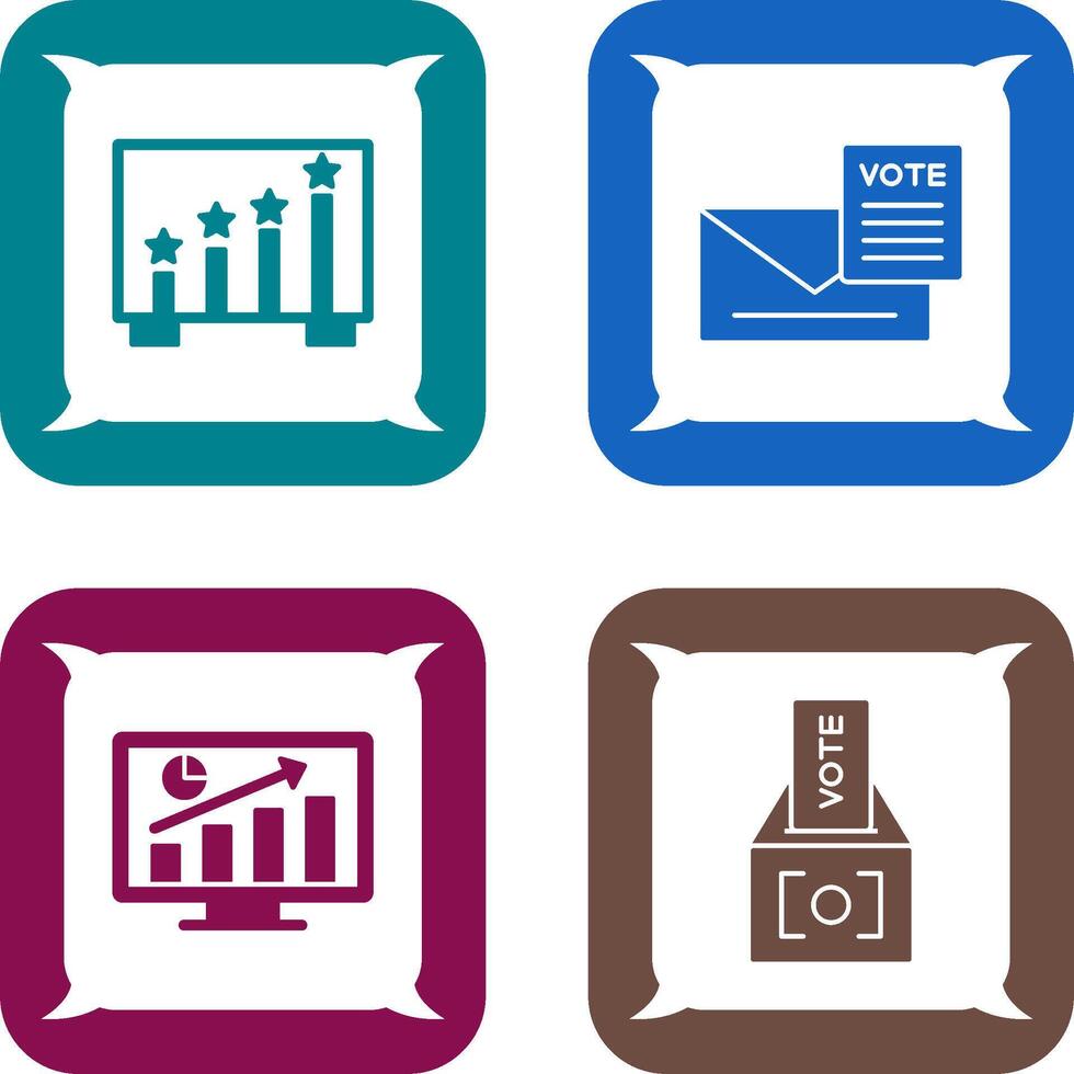 Rating and Letter Icon vector