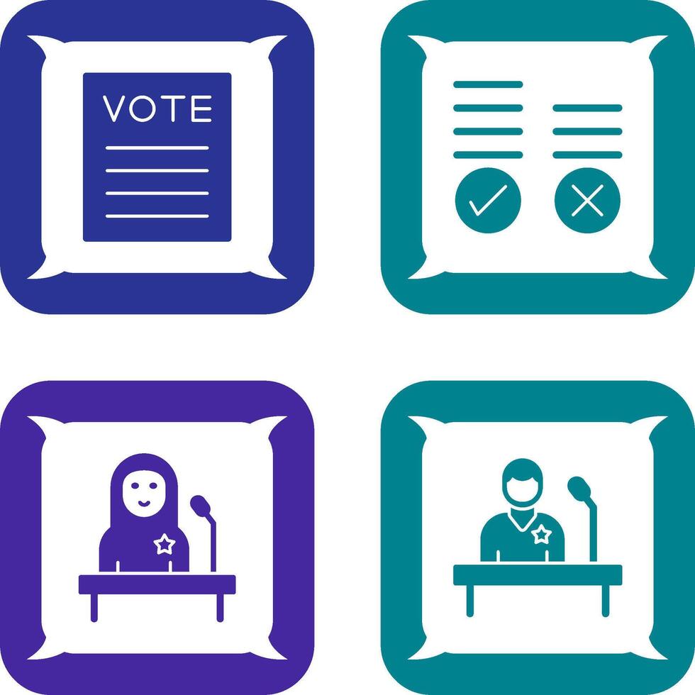 Voting Result and Vote Icon vector