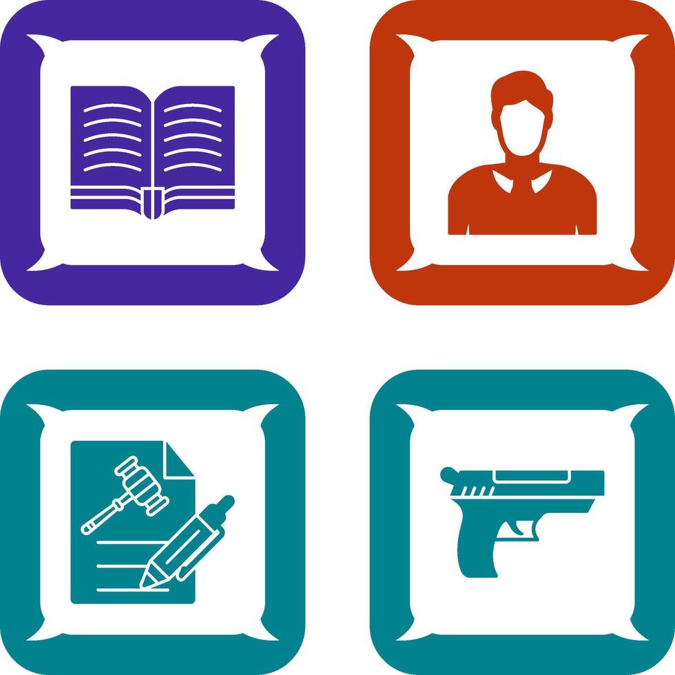 Book and Judge Icon vector