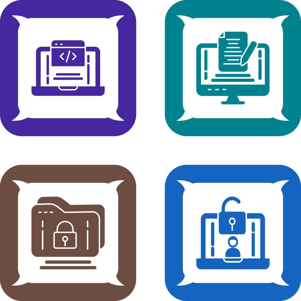 Coding and Note Icon vector