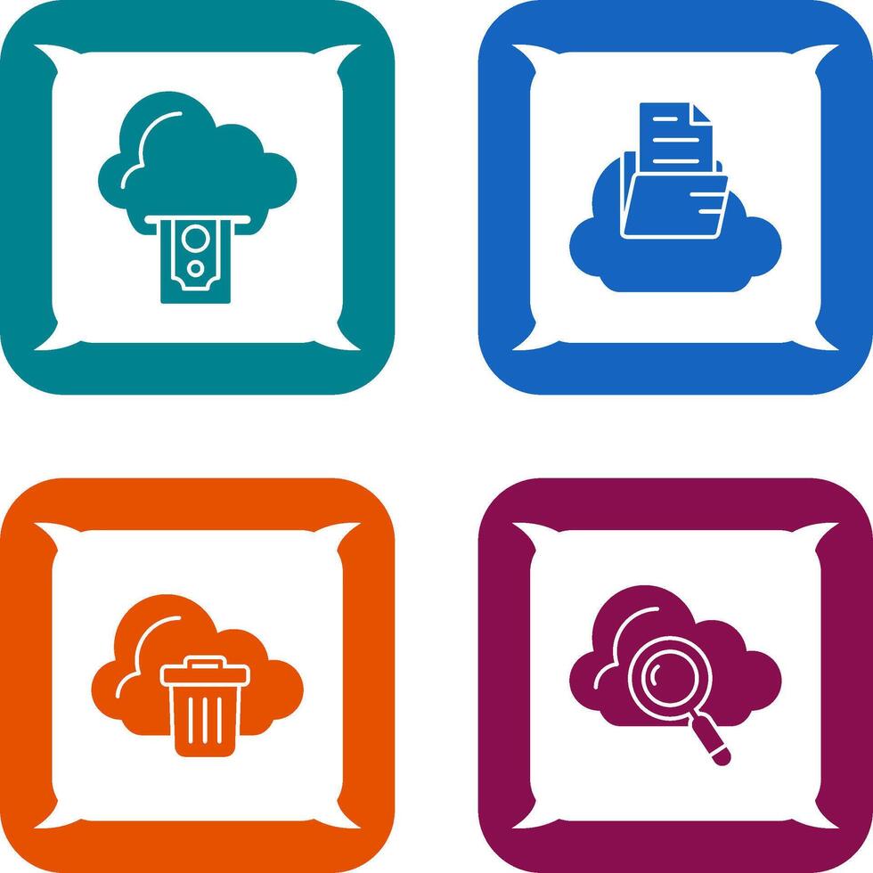 nube informática y nube icono vector