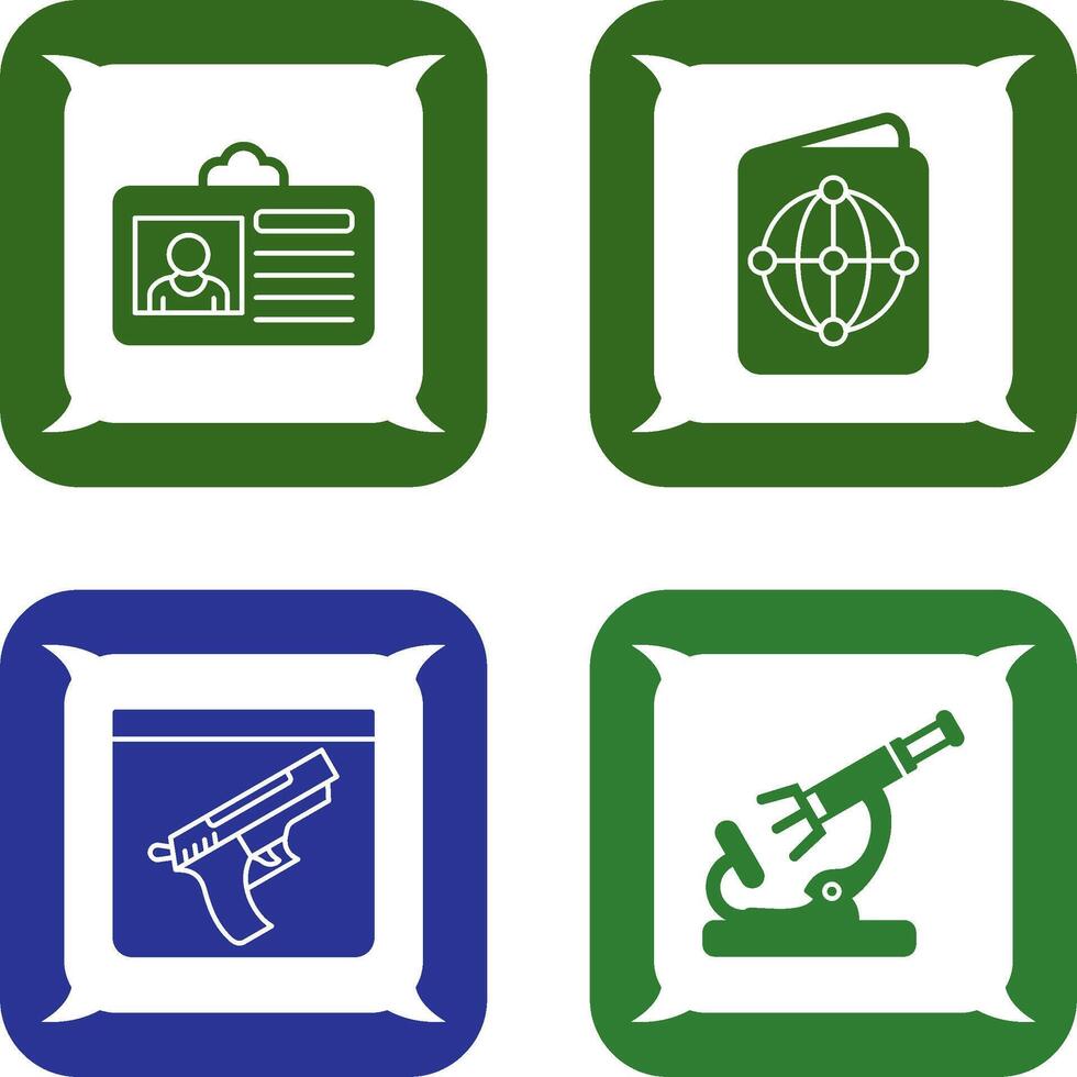 Criminal Card and Passport Icon vector