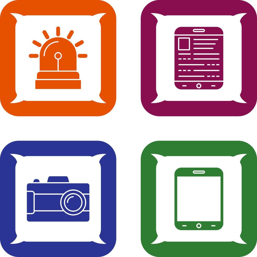 Alarm System and Ebook Icon vector