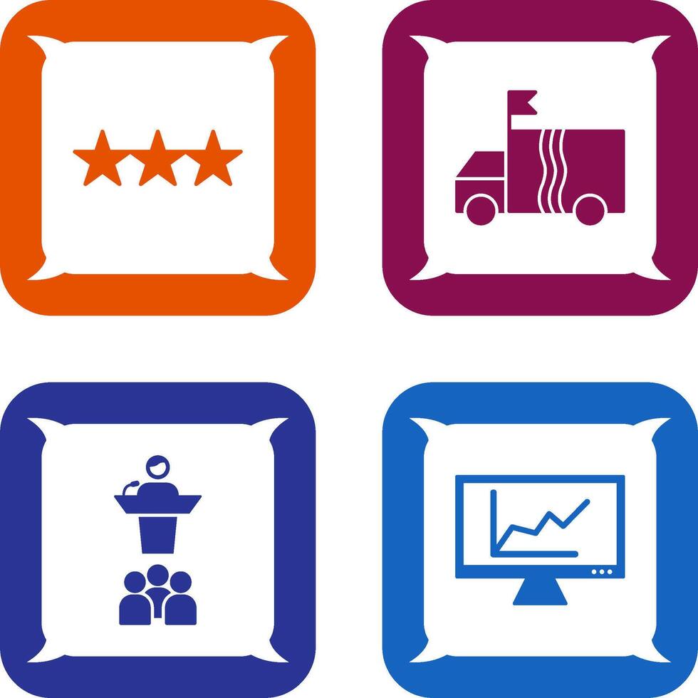 Stars and campaign Icon vector