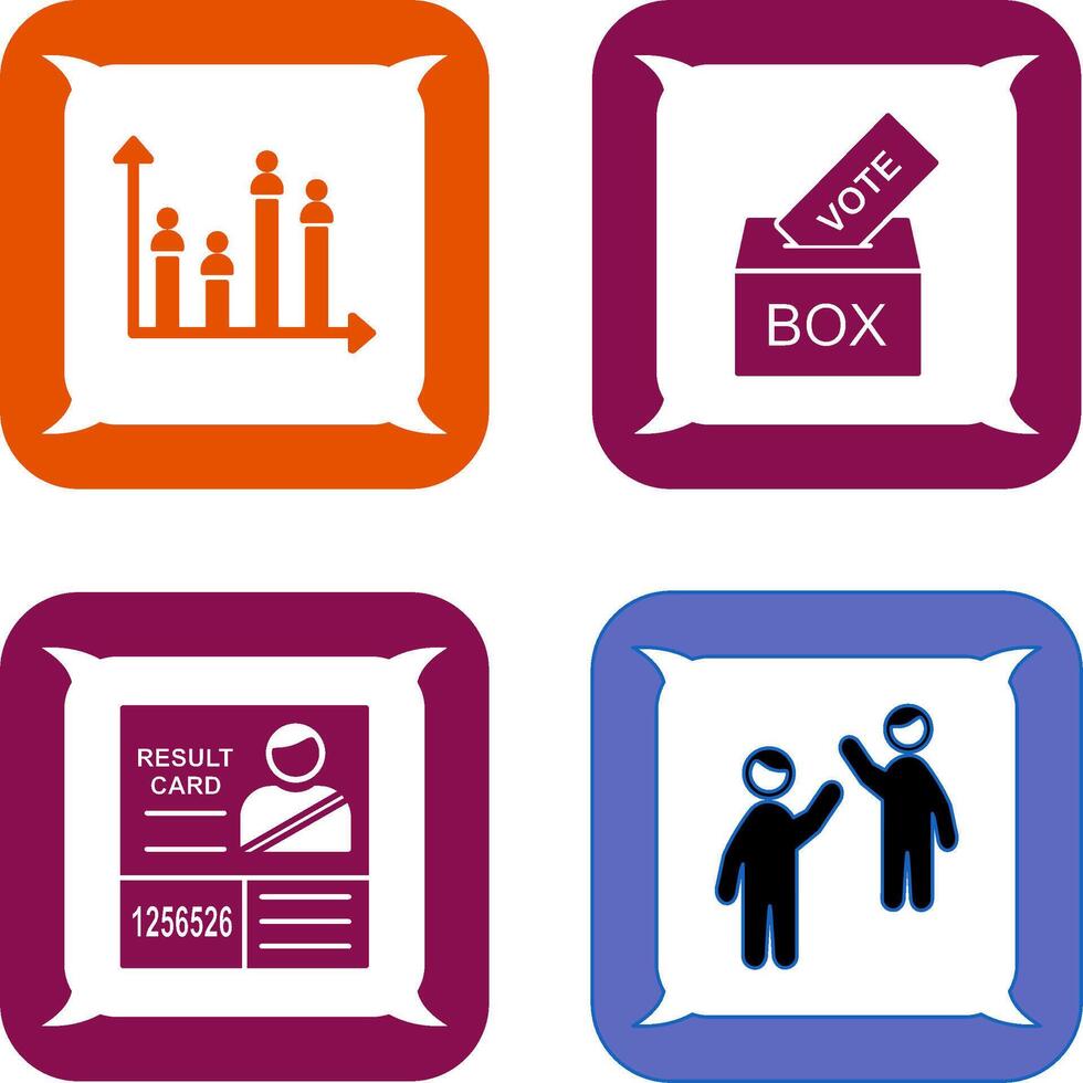 Giing Vote and Candidate and Graph Icon vector