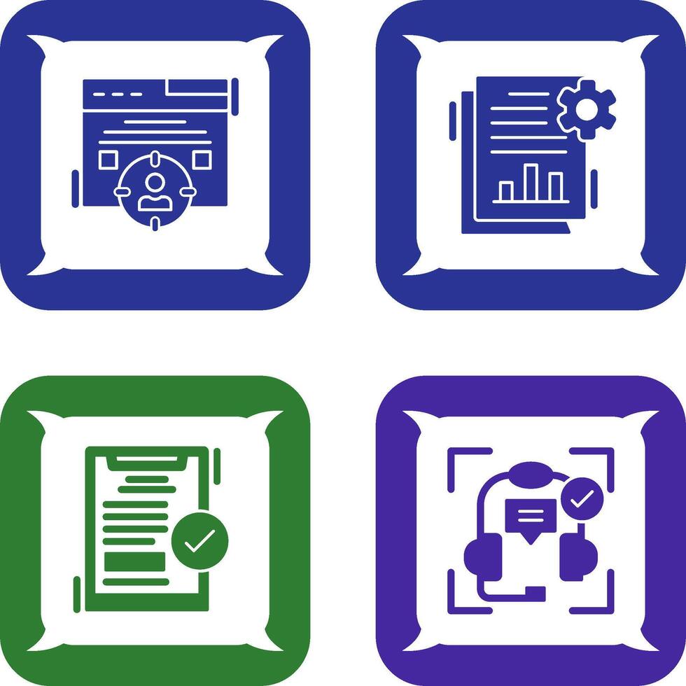 Target Audience and SEO Report Icon vector