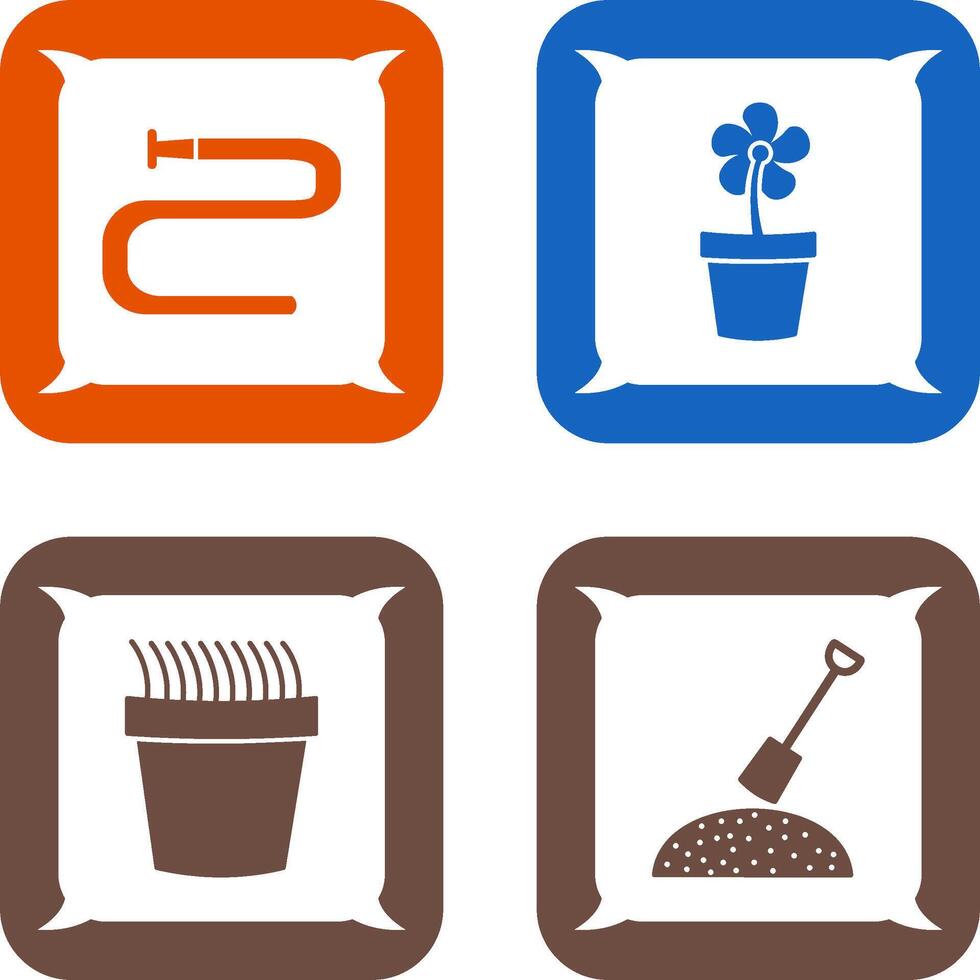 Water Pipe and Lower Pot Icon vector