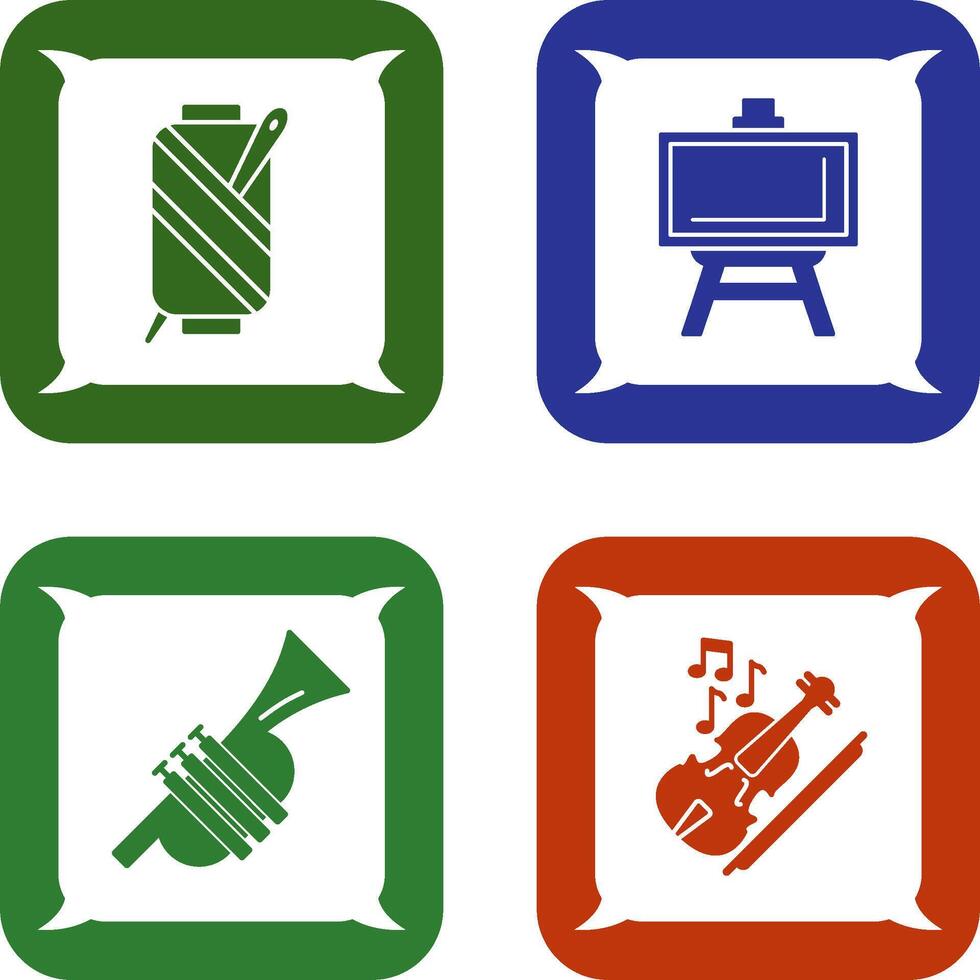 Needle and Easel Icon vector