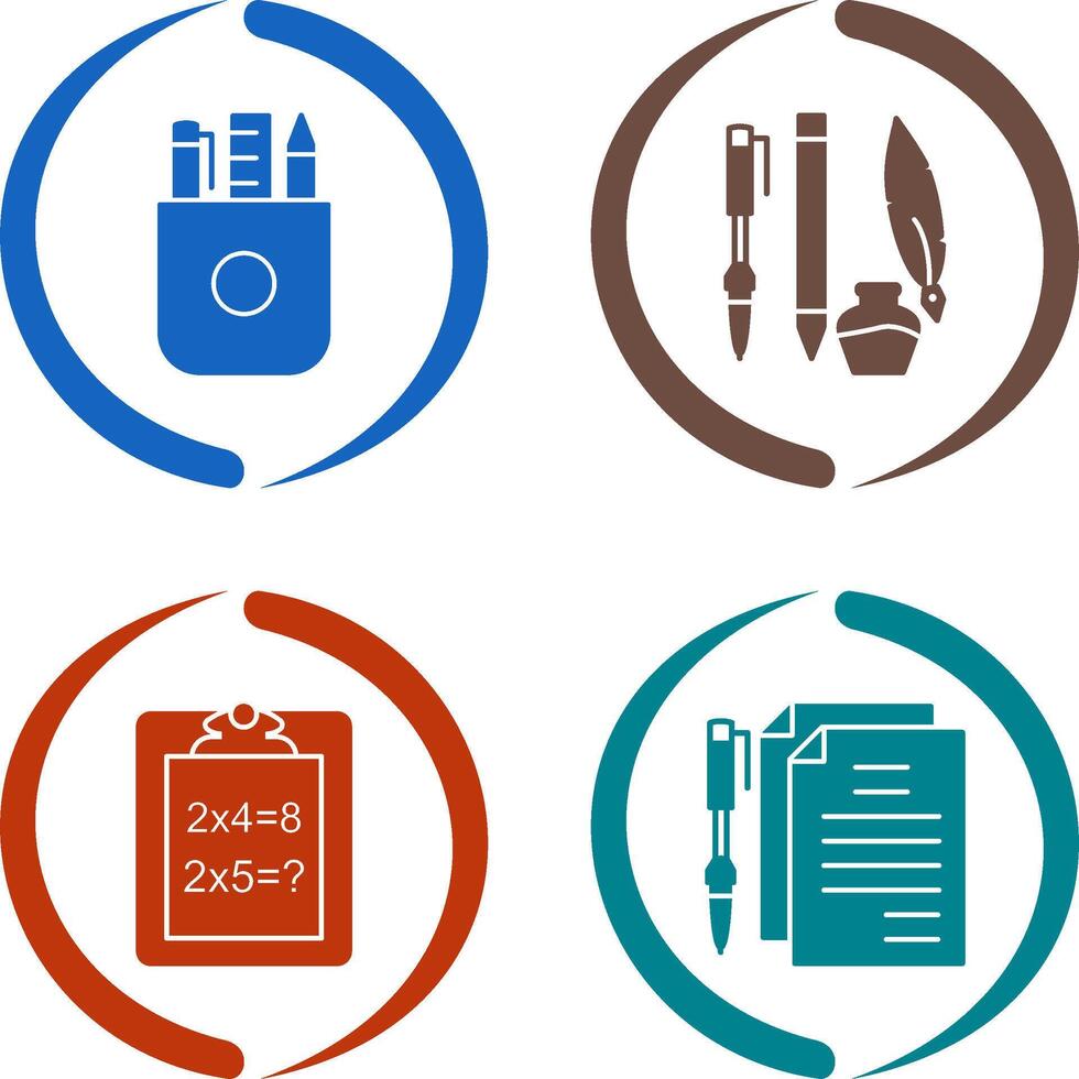 Stationery and Writing Equipment Icon vector