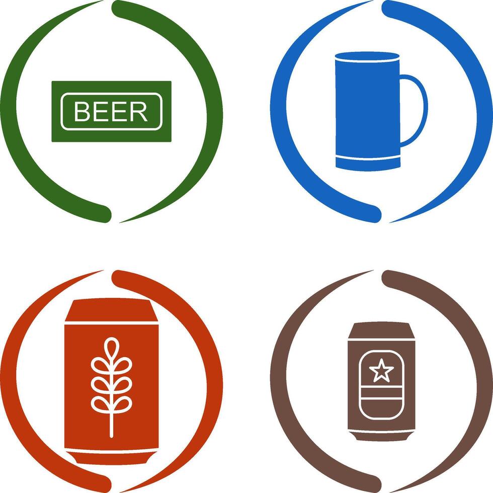 Beer Sign and Beer Mug Icon vector