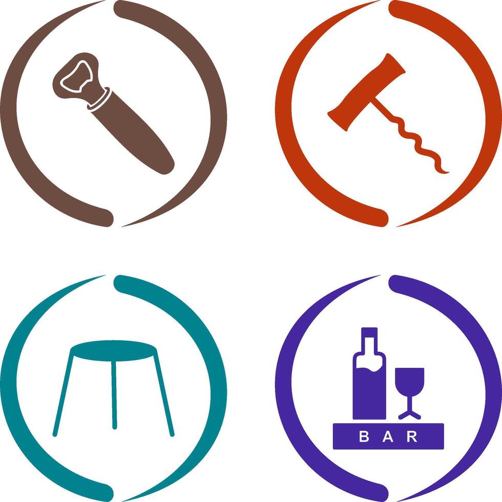 opener and corkscrew Icon vector