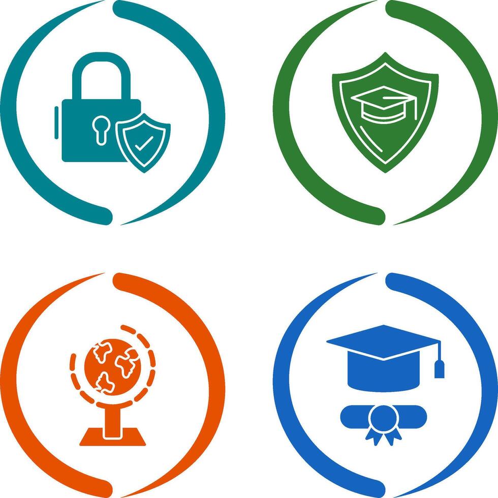 Secure and Education Icon vector