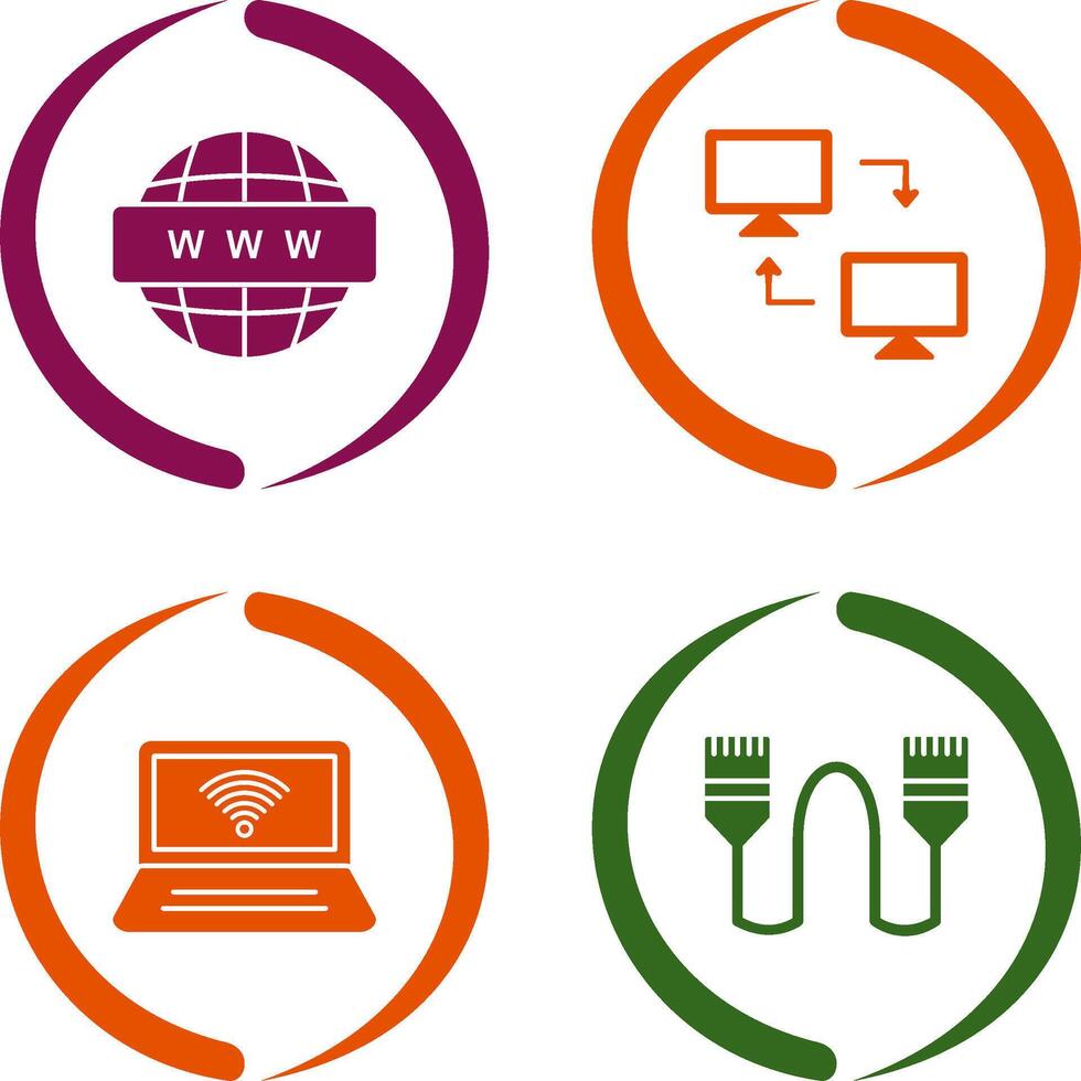 Sharing Systems and World Wide Icon vector