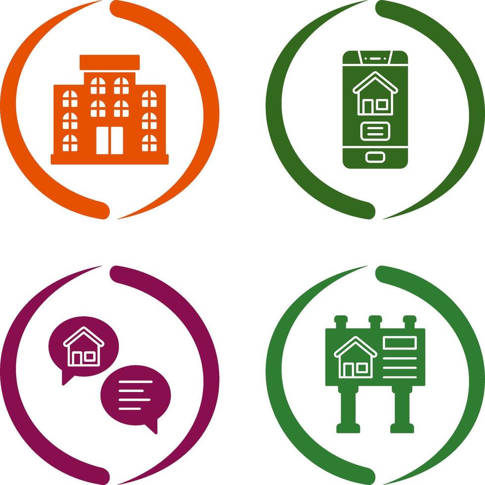 Apartment and Application Icon vector