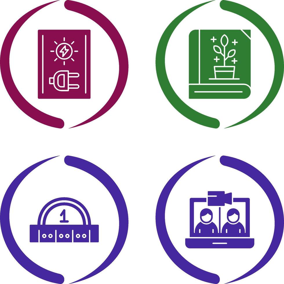 Electricity and Botanical Icon vector