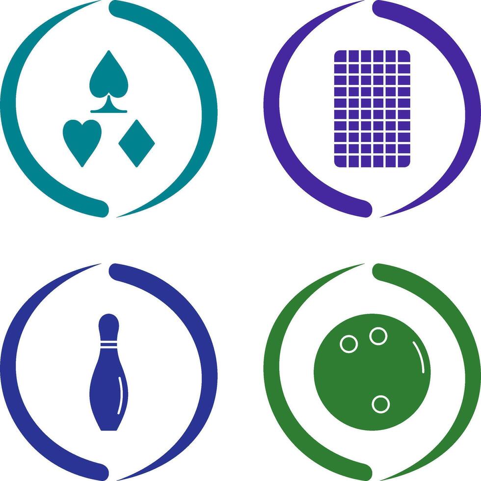 card suits and card backward Icon vector