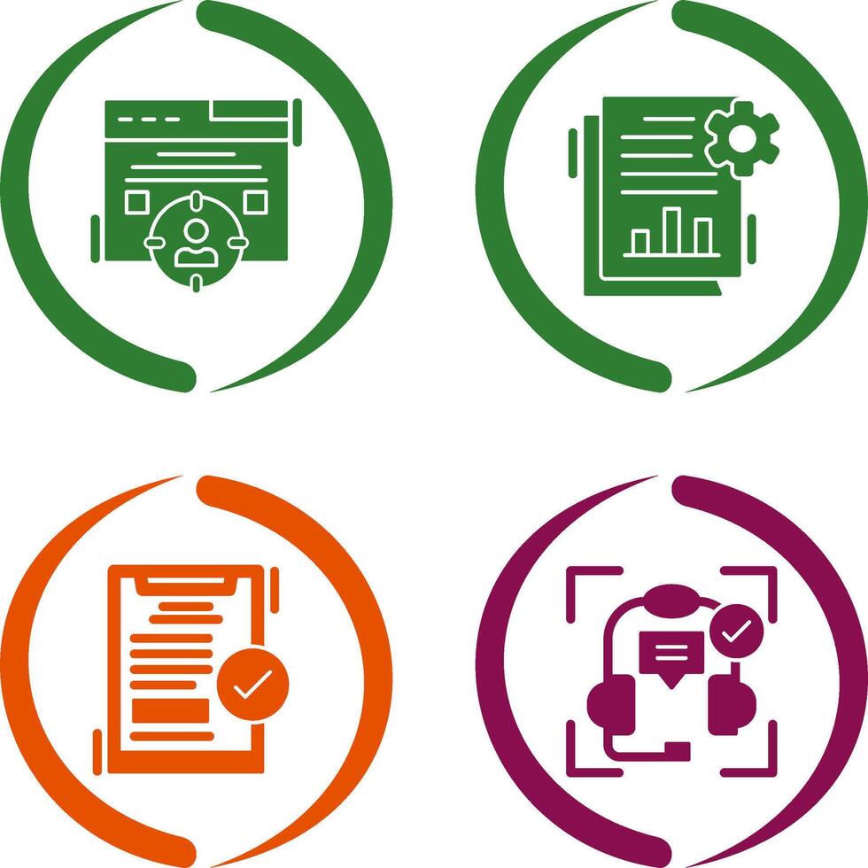 Target Audience and SEO Report Icon vector