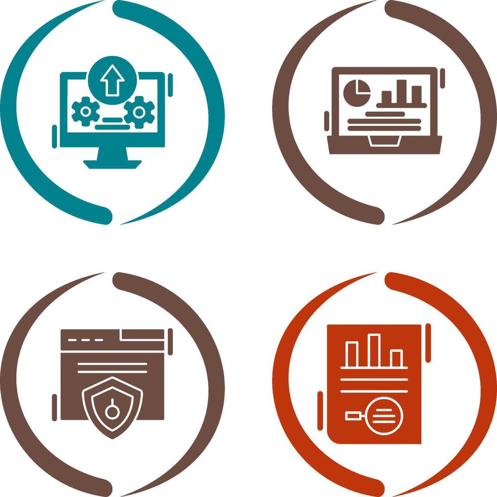 Upload and Dashboard Icon vector
